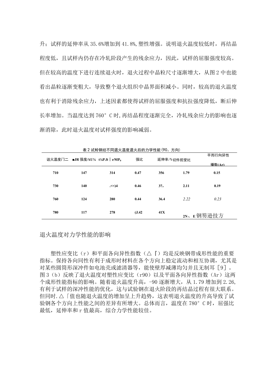 【钢铁工艺】退火温度对汽车用冷轧无间隙原子钢的力学性能影响.docx_第3页