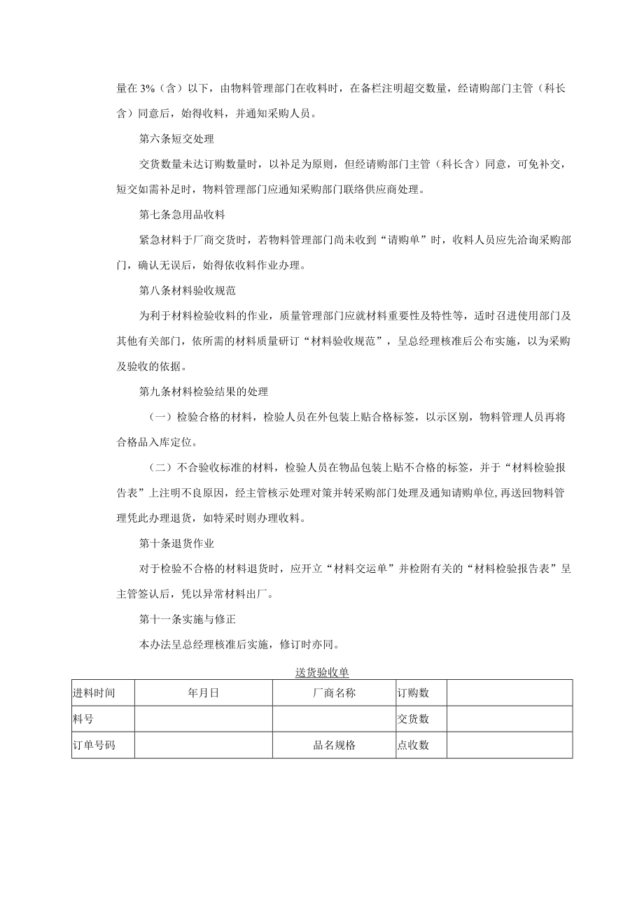 公司进料入库验收管理办法.docx_第2页