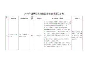 2022年度认证有效性监督检查情况汇总表.docx