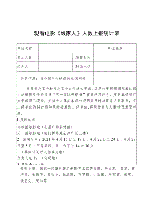 观看电影《娘家人》人数上报统计表.docx