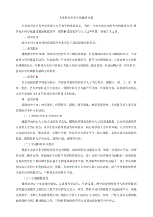 大学新办本科专业建设方案.docx