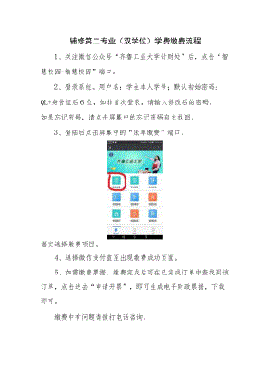 辅修第二专业双学位学费缴费流程.docx