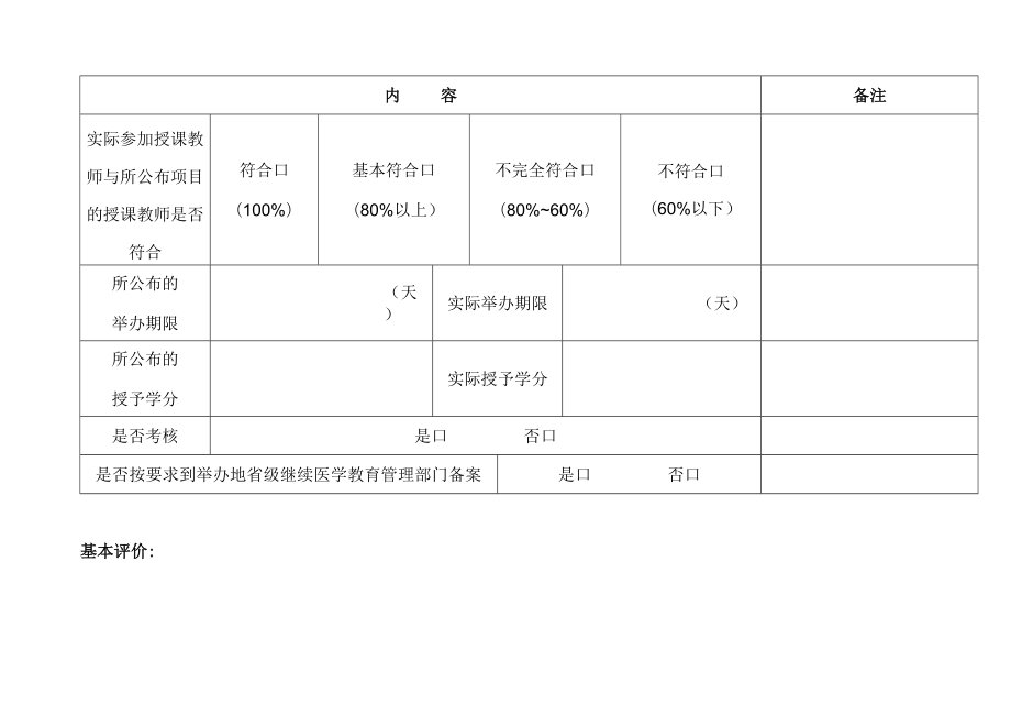 继续医学教育项目执行情况调查表.docx_第2页