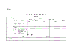 部门整体支出绩效目标自评表.docx