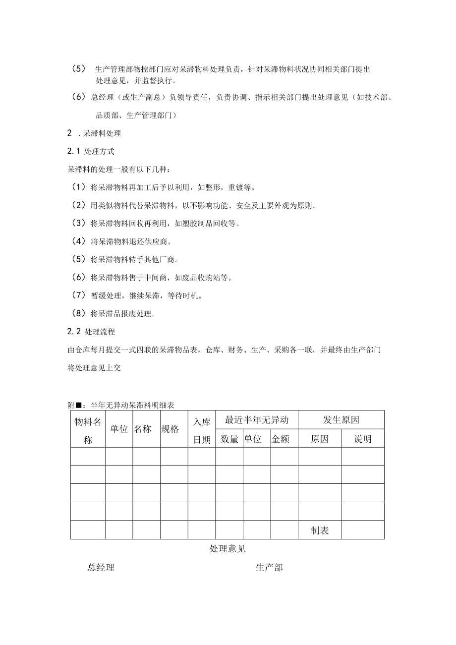 公司库存呆滞料管理办法.docx_第2页