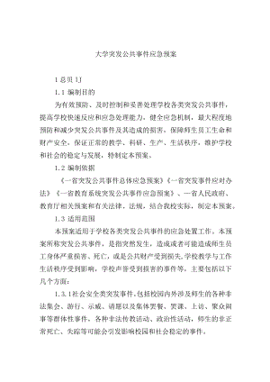 大学突发公共事件应急预案.docx