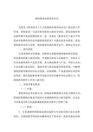 教师职场实践管理办法.docx