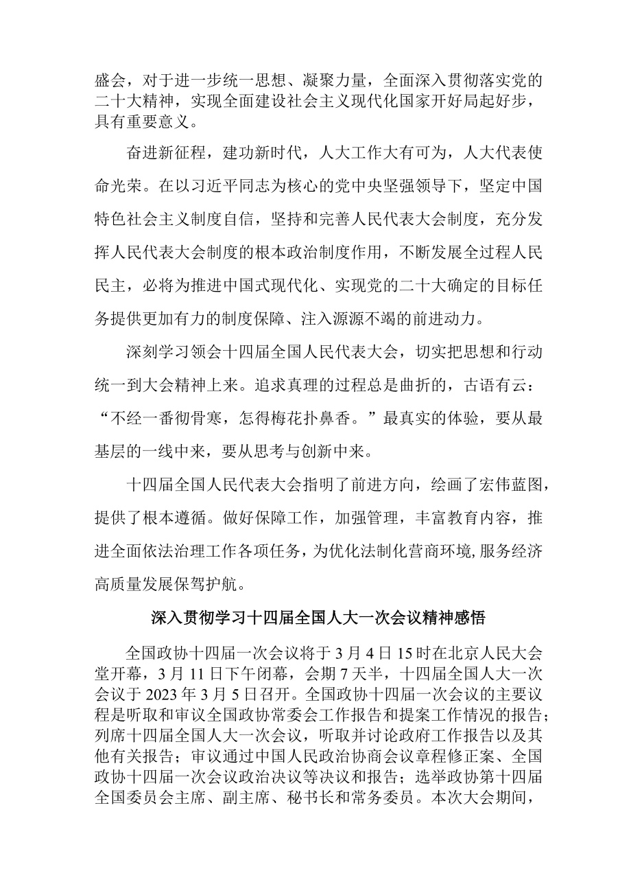 公安派出所民警深入贯彻学习十四届全国人大一次会议精神感悟（4份）.docx_第3页