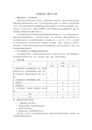 《初级剑》教学大纲.docx