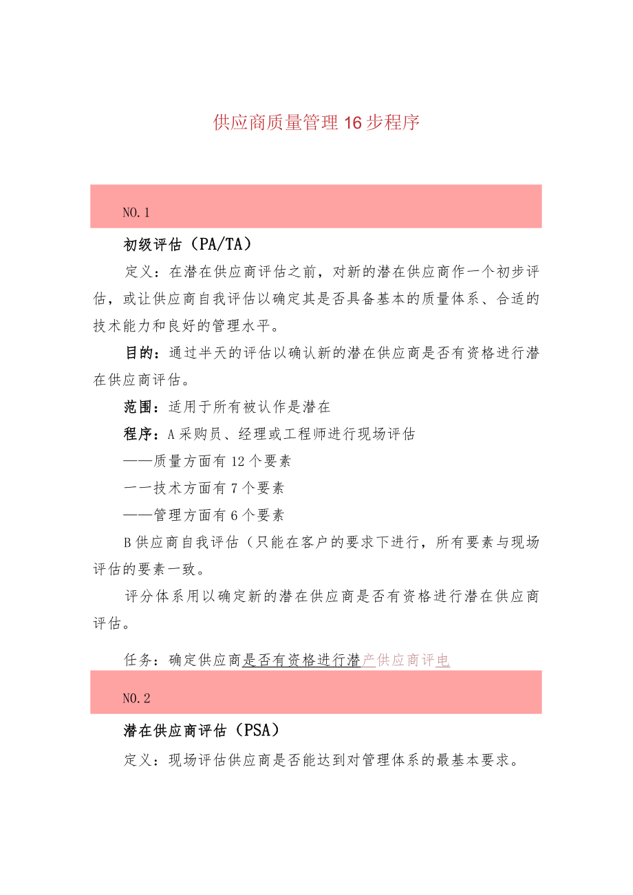 供应商质量管理16步程序.docx_第1页