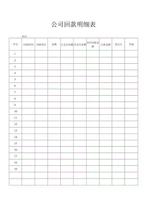 公司回款明细表.docx