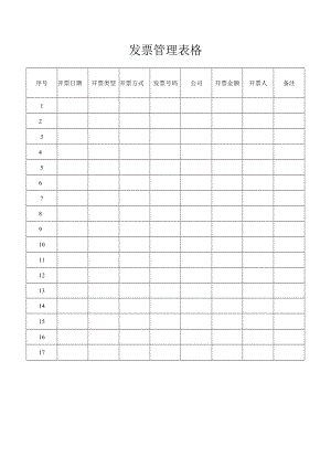 发票管理表格.docx