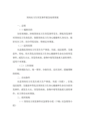 顶岗实习生突发事件紧急处理预案.docx