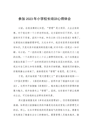 2023年小学校长培训心得体会发言材料六篇.docx