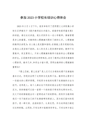 县2023小学校长培训班心得体会六篇.docx