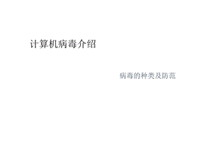 计算机病毒介绍..ppt