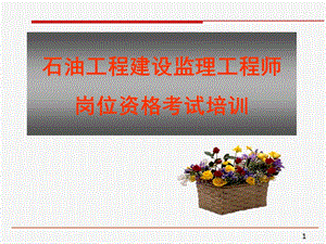 中石油监理工程师取证培训课件.ppt