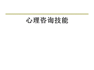 二级心理咨询师咨询技能.ppt