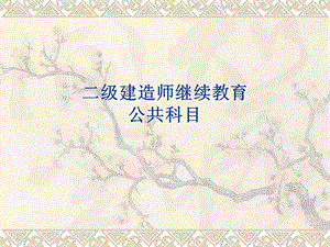 二级建造师继续教育公共科目.ppt