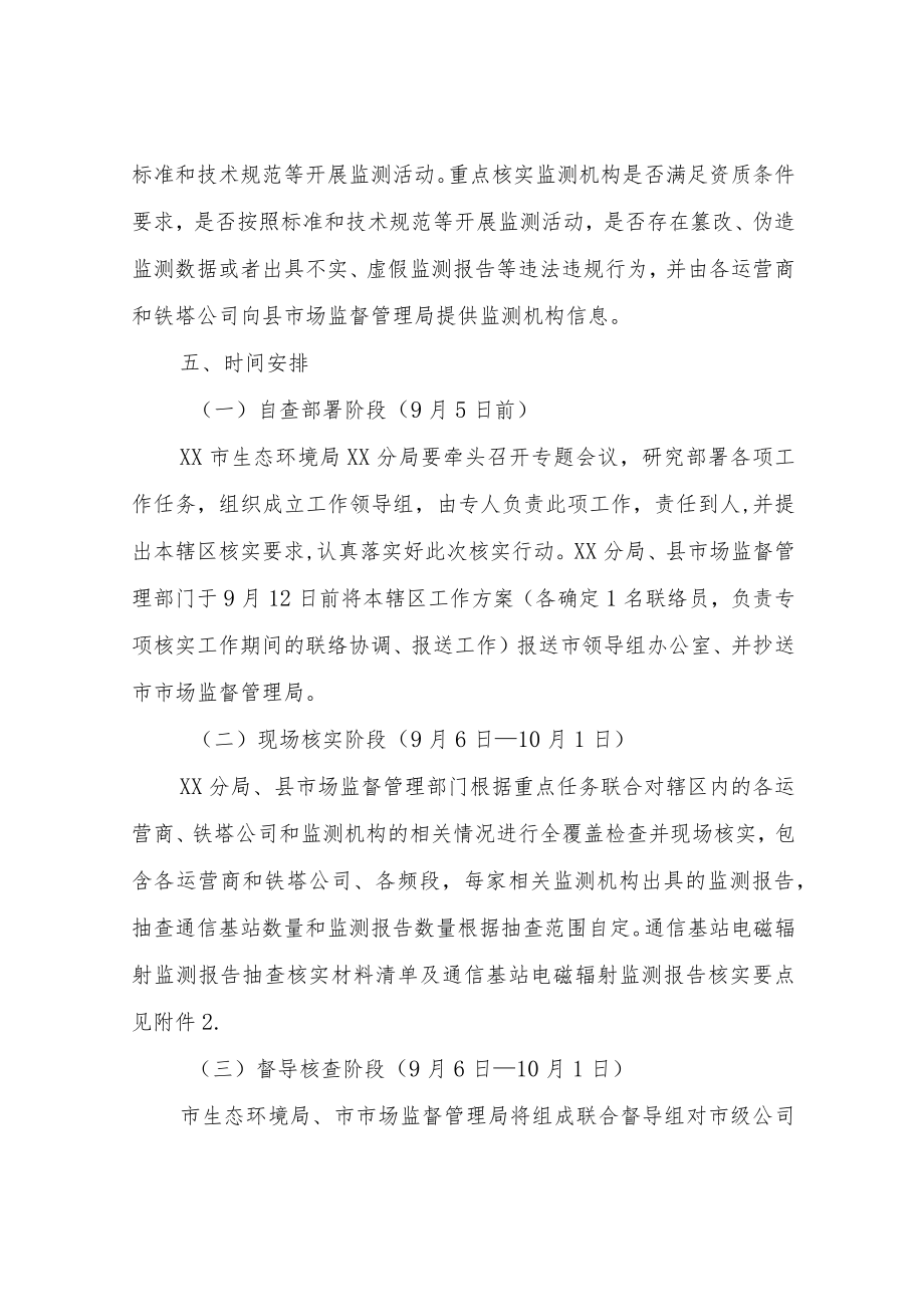 XX县通信基站电磁辐射监测情况专项核实工作方案.docx_第3页