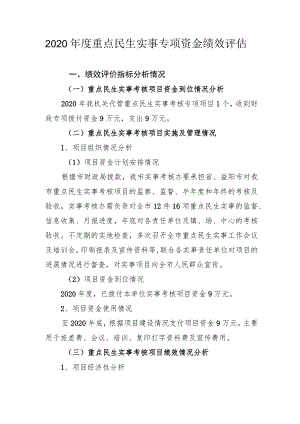 2020年度重点民生实事专项资金绩效评估.docx