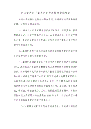 西区促进电子商务产业发展扶持实施细则.docx