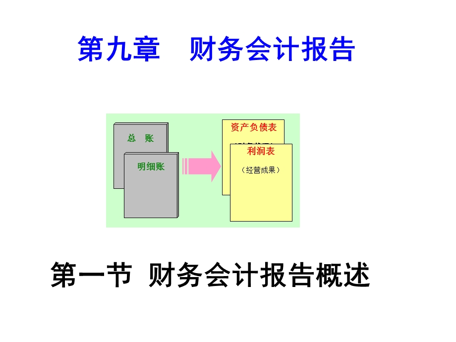 会计基础第九章财务会计报告.ppt_第1页