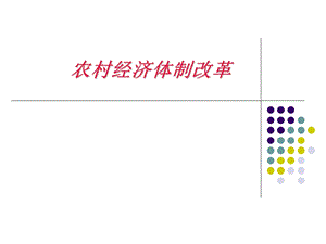 农村经济体制改革.ppt