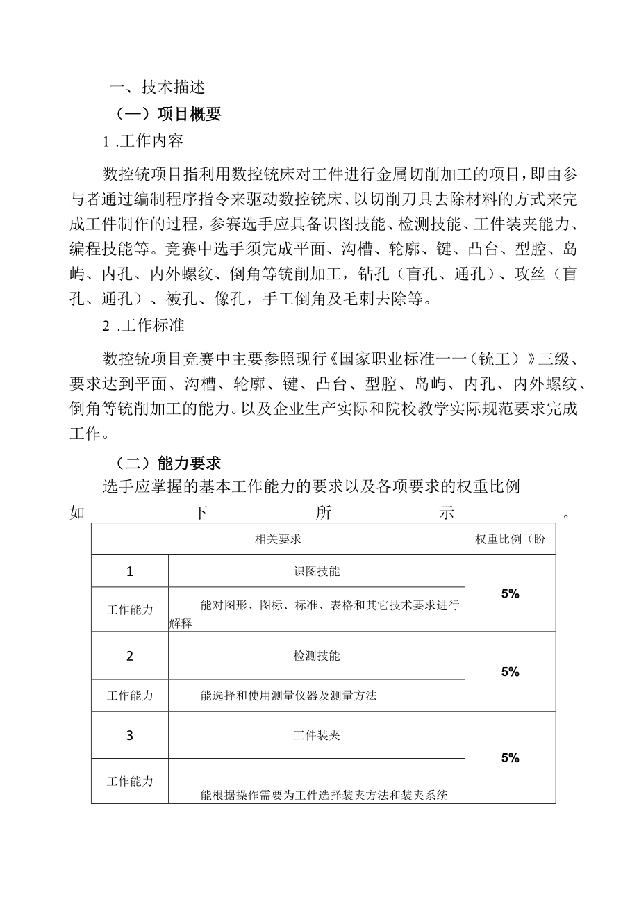 18-数控铣项目技术工作文件-河南省济源示范区第一届职业技能大赛技术文件.docx_第3页