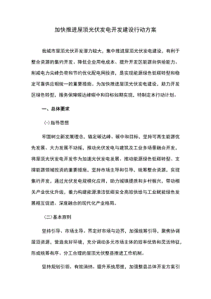 加快推进屋顶光伏发电开发建设行动方案.docx