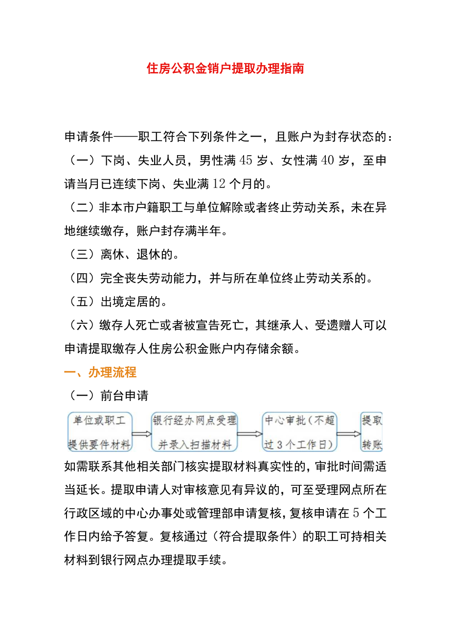 住房公积金销户提取办理指南.docx_第1页