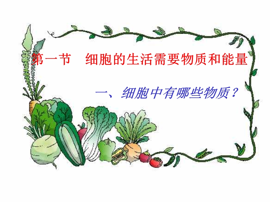 第二单元第二章第一节　细胞的生活需要物质和能量3精品教育.ppt_第3页