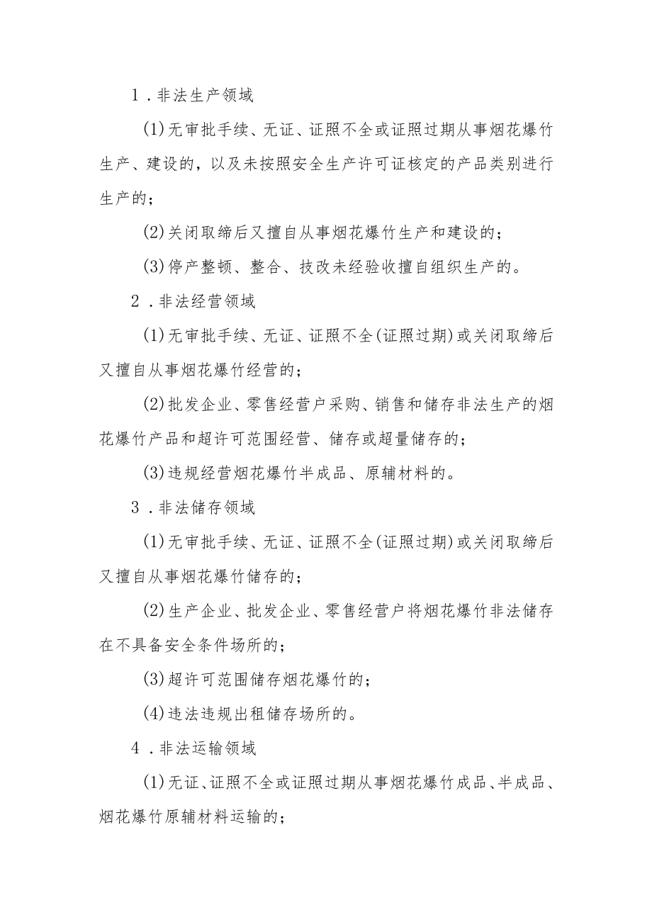 烟花爆竹领域打击非法生产运输储存经营清剿行动方案.docx_第2页