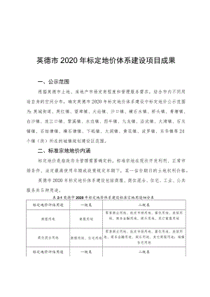 英德市2020年标定地价体系建设项目成果.docx