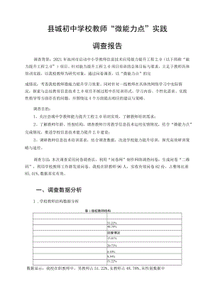 初中学校教师“微能力点”实践调查报告 论文.docx