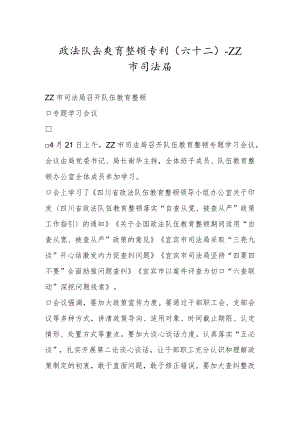 政法队伍教育整顿专刊（六十二）.docx