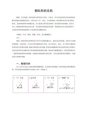 相似形的玄机 论文.docx