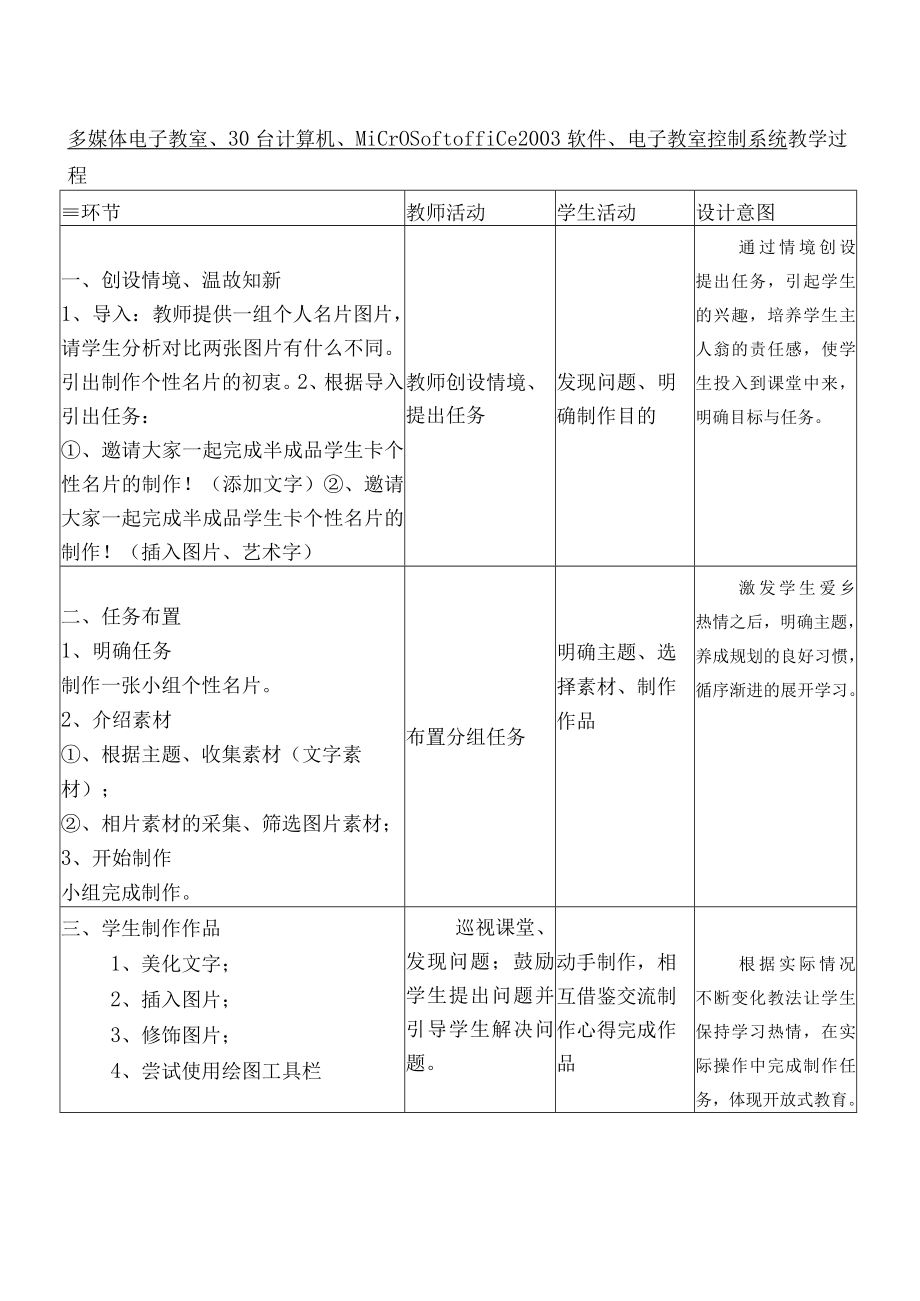 全国优质课一等奖初中七年级下册信息技术《修饰演示文稿——“我个性、我成长”个性名片》教学设计+说课稿.docx_第2页