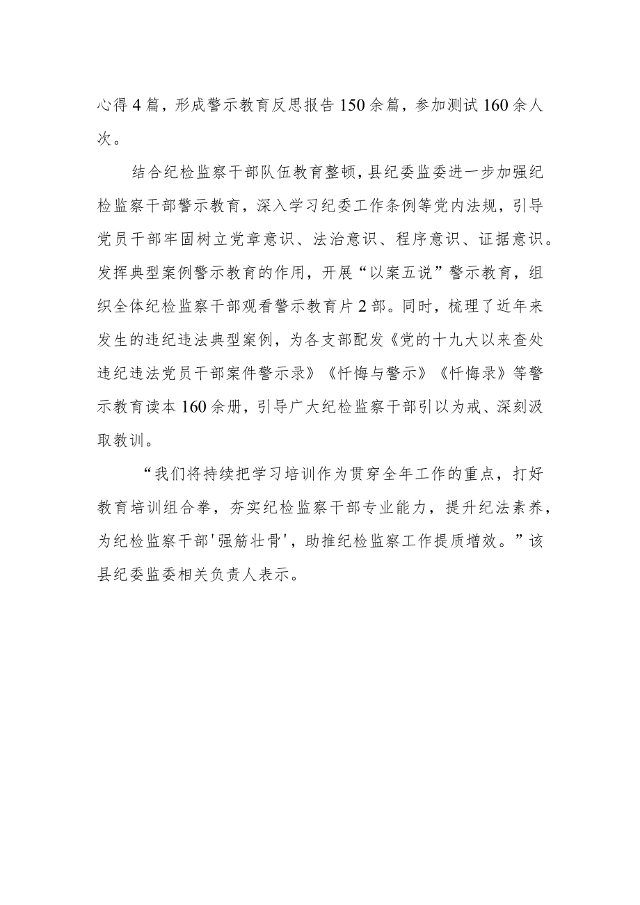 基层纪检监察干部学习纪检监察干部队伍教育整顿心得感悟.docx_第2页