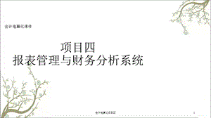 会计电算化项目四课件.ppt