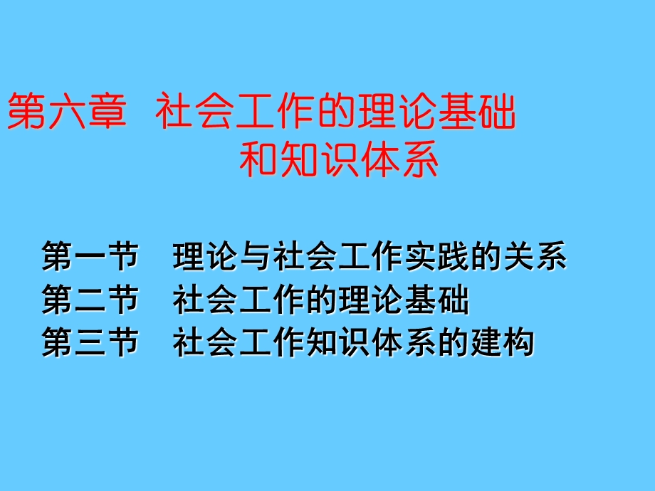 社会工作的理论基础和知识体系.ppt_第1页