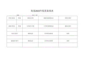 街道2023年低保备案表.docx