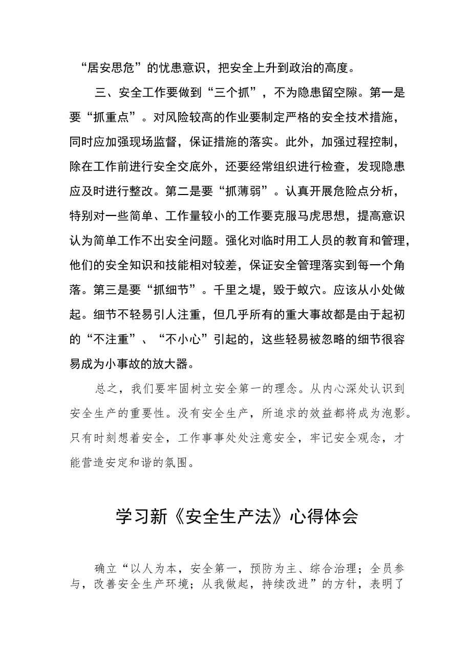 应急管理学习新《安全生产法》心得体会10篇.docx_第2页