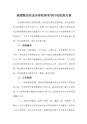 清理整治非法办学机构专项行动实施方案.docx