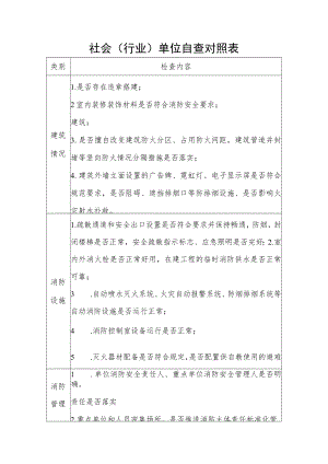 社会(行业)单位自查对照表.docx