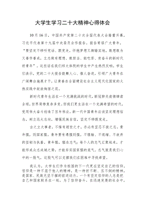 大学生学习二十大精神心得体会.docx