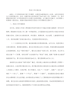 民政工作汇报总结.docx