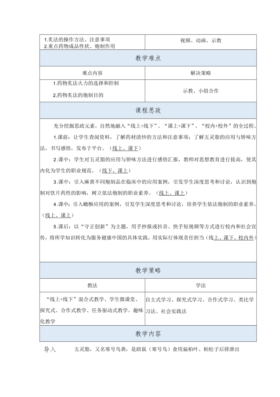 中药炮制技术-炙法思政教案.docx_第2页