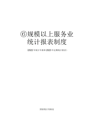 规模以上服务业统计报表制度（2022年统计年报和2023年定期统计报表）.docx