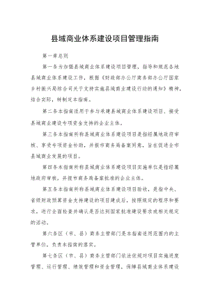 县域商业体系建设项目管理指南.docx